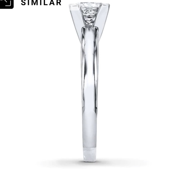 Leo Artisan Princess Cut 1ct Ring and Wedding Band - Picture 11 of 16